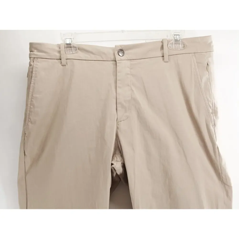 Bird Dogs Men's 36x32 Beige Solid Performance Pants Chinos Stretch Lined